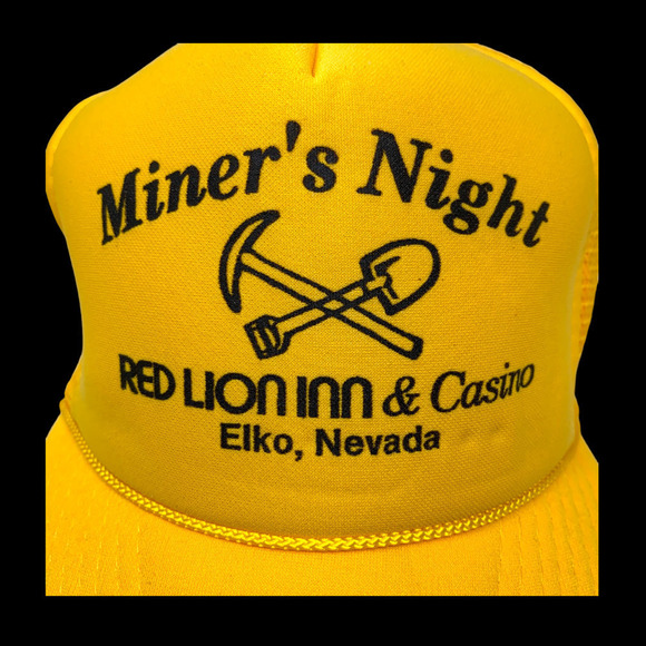 Vtg NEW Miners Night Red Lion Casino Nevada Snapback Mesh Trucker Rope Hat Cap B - Picture 2 of 7